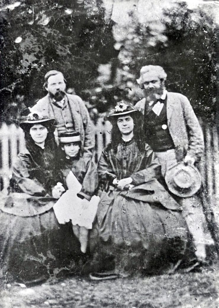 Marx family and Engels. WC PD