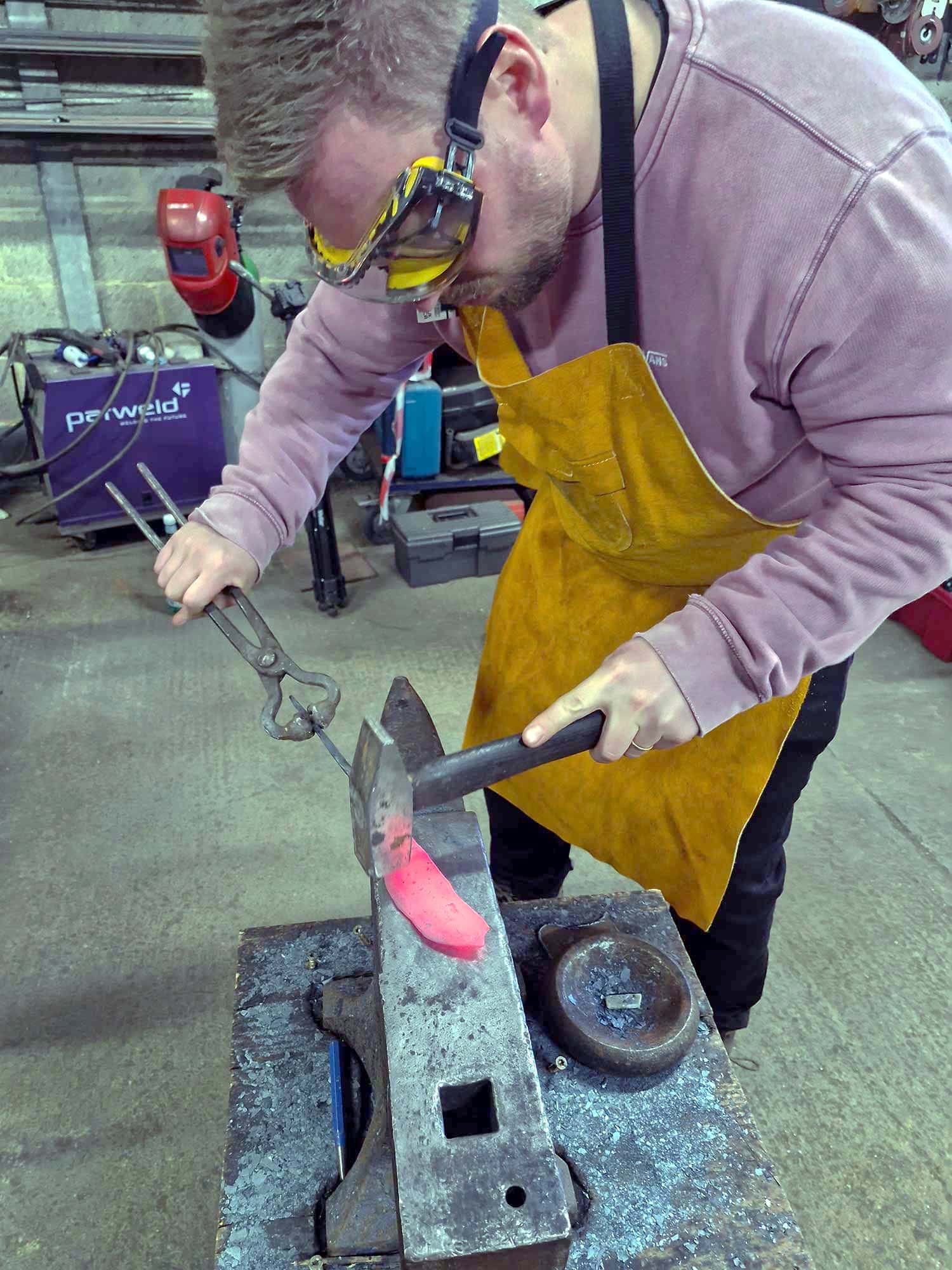 Blacksmithing course. Photo: Soulful Iron.