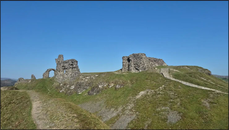 The ruins of Castell Dinas Bran at the summit. Photo by Mike Edwardson.