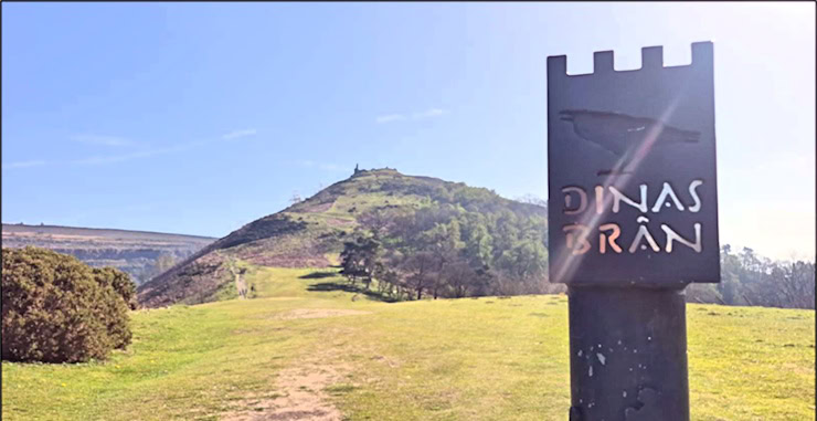 Dinas Bran viewed from the path to the summit. Photo by Mike Edwardson.
