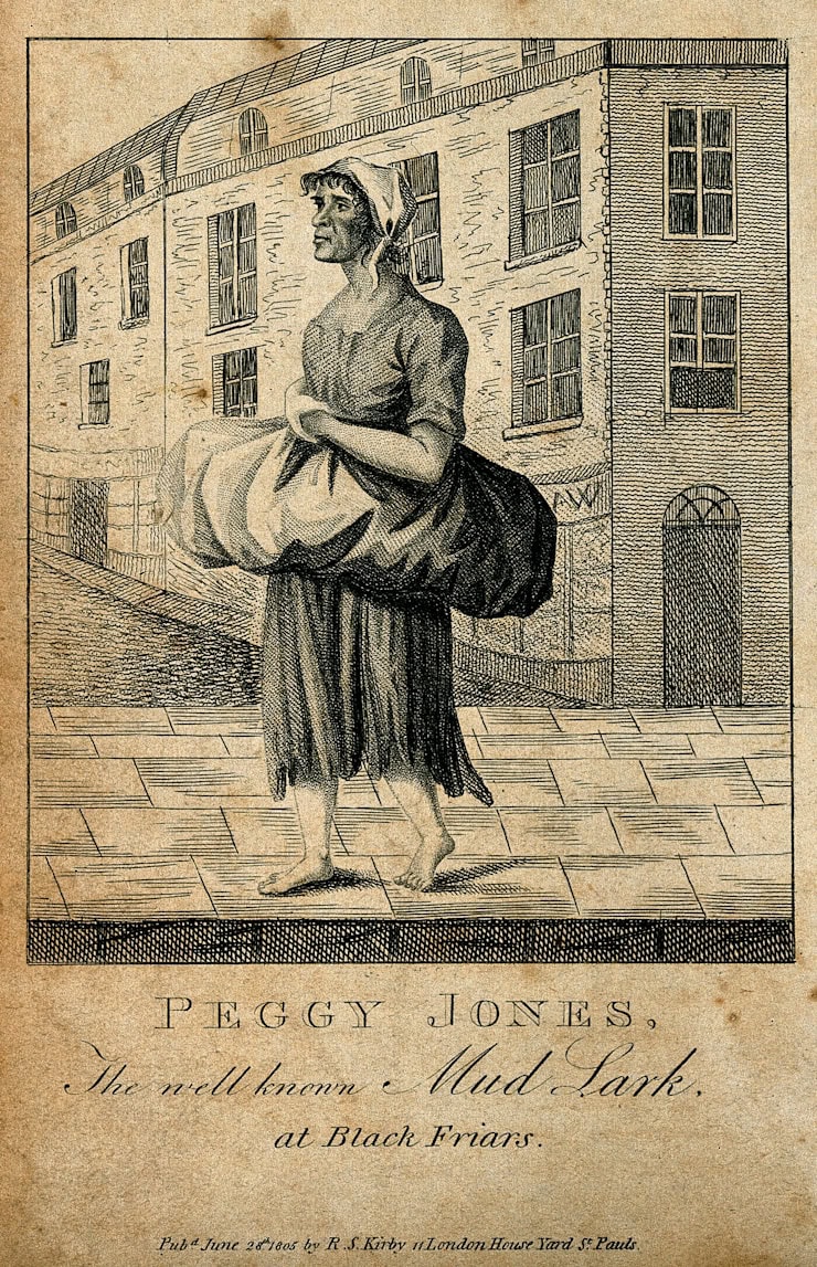 Peggy Jones, a mud lark. Engraving, 1805. Wellcome Collection. CC BY 4.0